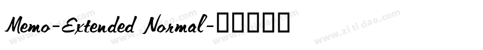 Memo-Extended Normal字体转换